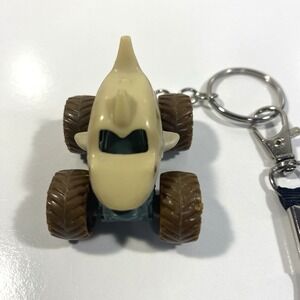 Monster Jam Mini Megalodon Tan 1:87 Custom Keychain Lanyard Mudder Mud Tires